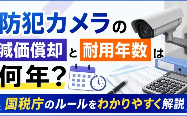 防犯カメラの減価償却と耐用年数は何年？国税庁のルールをわかりやすく解説