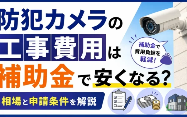 防犯カメラの工事費用は補助金で安くなる？相場と申請条件を解説